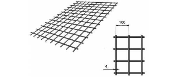 Сетка сварная (дорожная) 100х100х4мм 1,5х2м купить с доставкой в Озерах