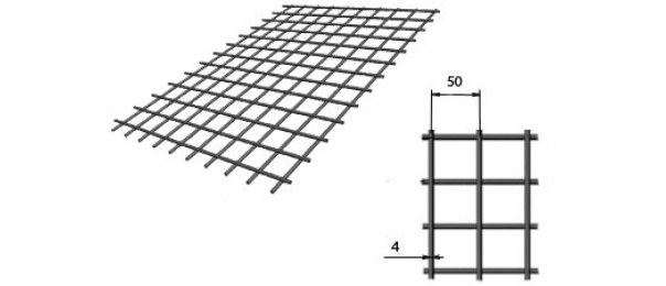 Сетка сварная (дорожная) 50х50х4мм 1х2м купить с доставкой в Озерах